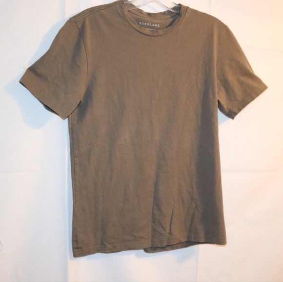 Everlane Uniform Taupe Cotton Tee Short Sleeve Size Small - Picture 3 of 6